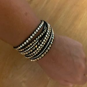 Swarovski Multi Wrap Bracelet with Sparkly Rose Gold Crystals •